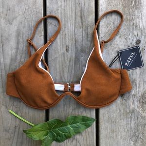 NWT Zaful Terra Cotta Bikini Top